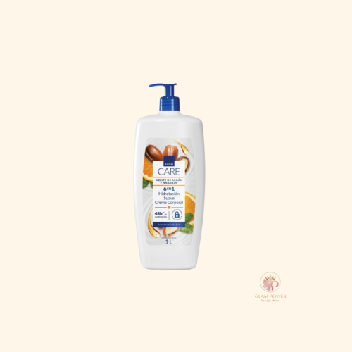 Crema corporal con aceite de argán y naranja.